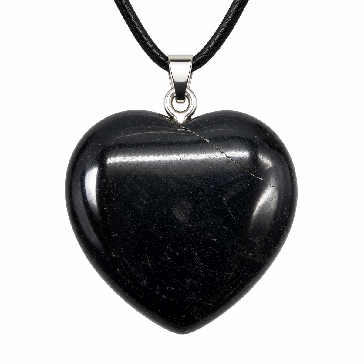 Ciondolo Cuore in Ossidiana Nera - 2,5 cm