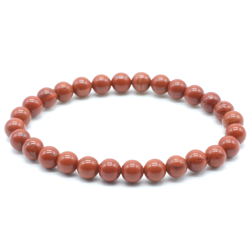 Bracciale in Diaspro Rosso - 6mm