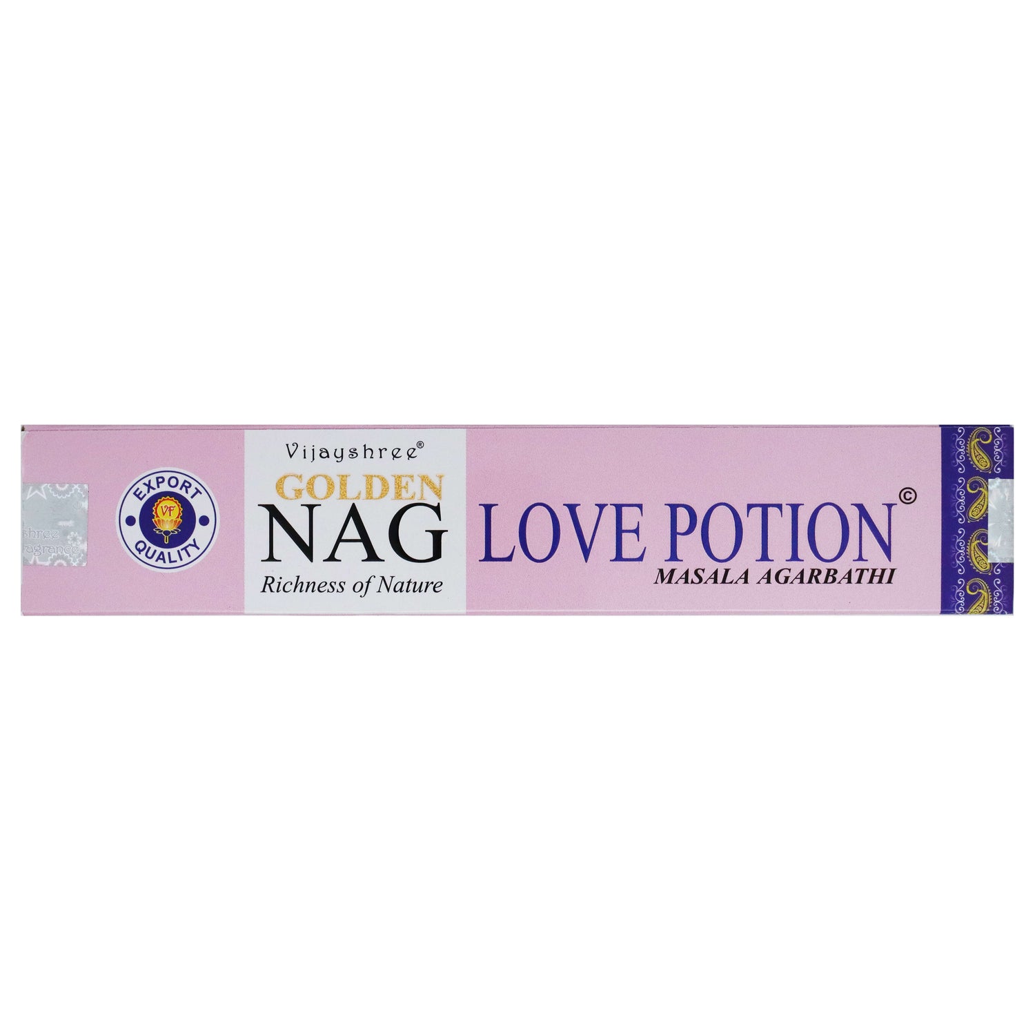 Pozione d'Amore - Bastoncini di Incenso - Vijayshree Golden Nag - 15g