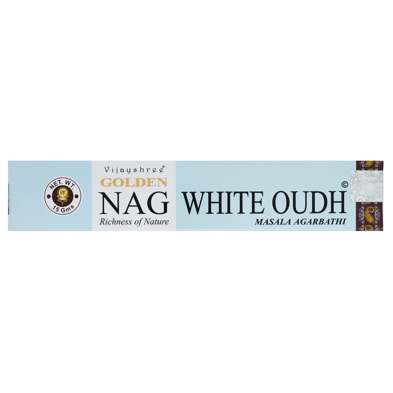 White Oudh - Bastoncini di Incenso - Vijayshree Golden Nag - 15g