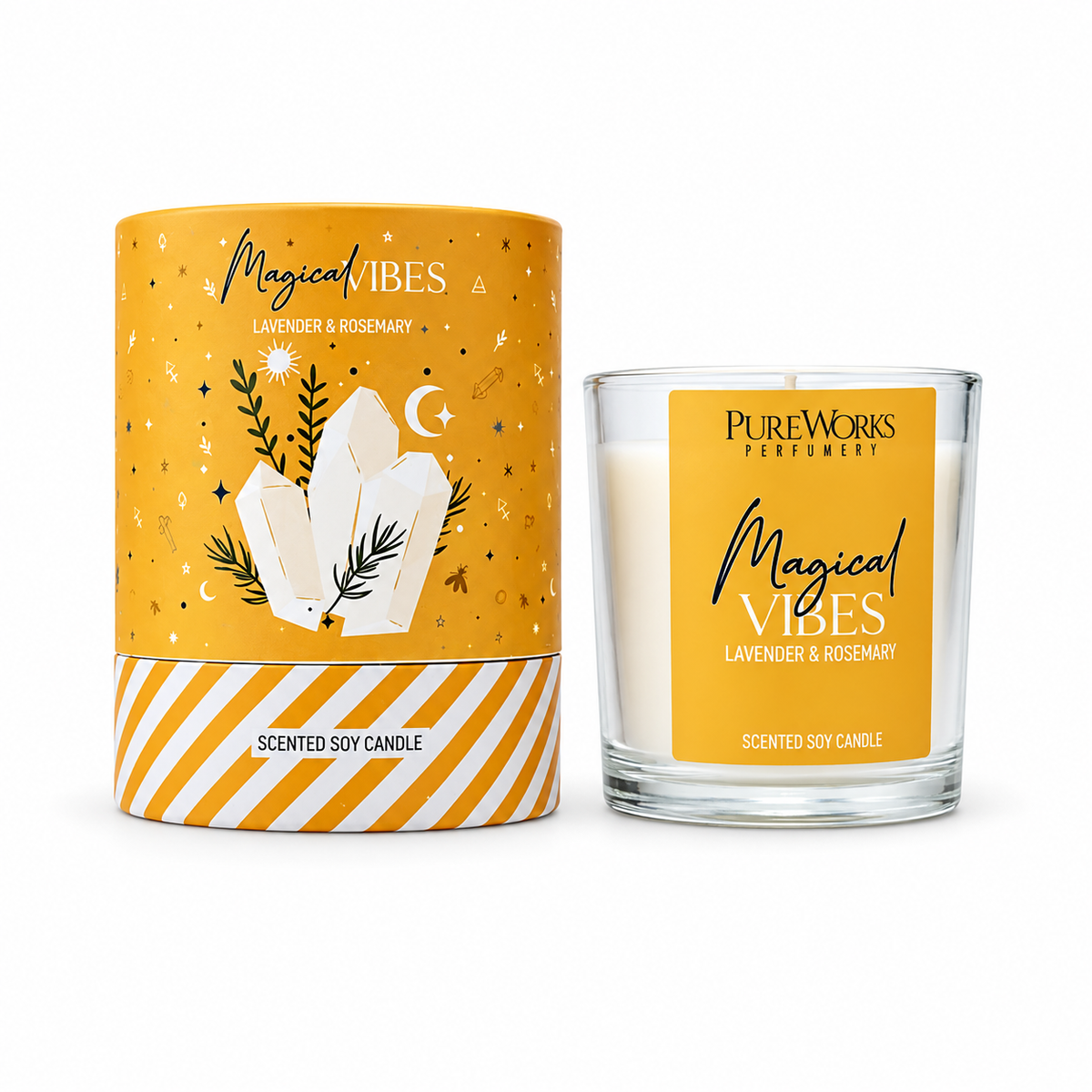 Lavanda e Rosmarino - Vibrazioni Magiche - Candela Celestial Magic - ±20 ore