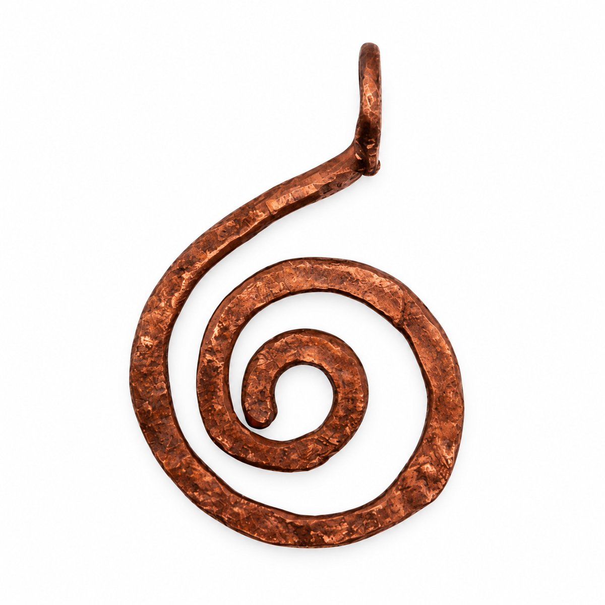 Ciondolo Spirale in Rame Puro - Fatto a Mano - 3-4cm