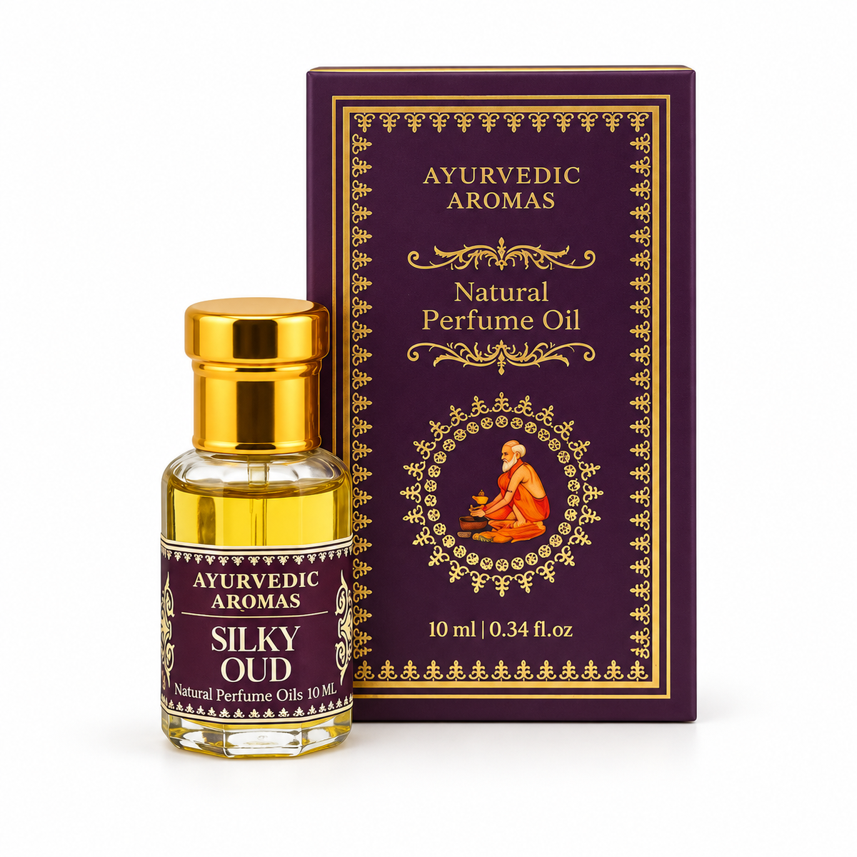 Silky Oud - Profumo Corpo Roll-On – Ayurvedic Aromas - 10ml
