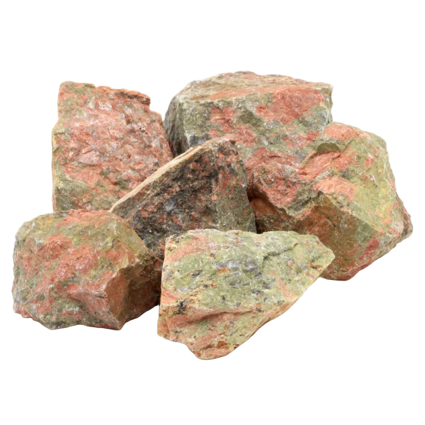 Unakite Grezza 5–10 cm – Guarigione Emotiva e Crescita Interiore