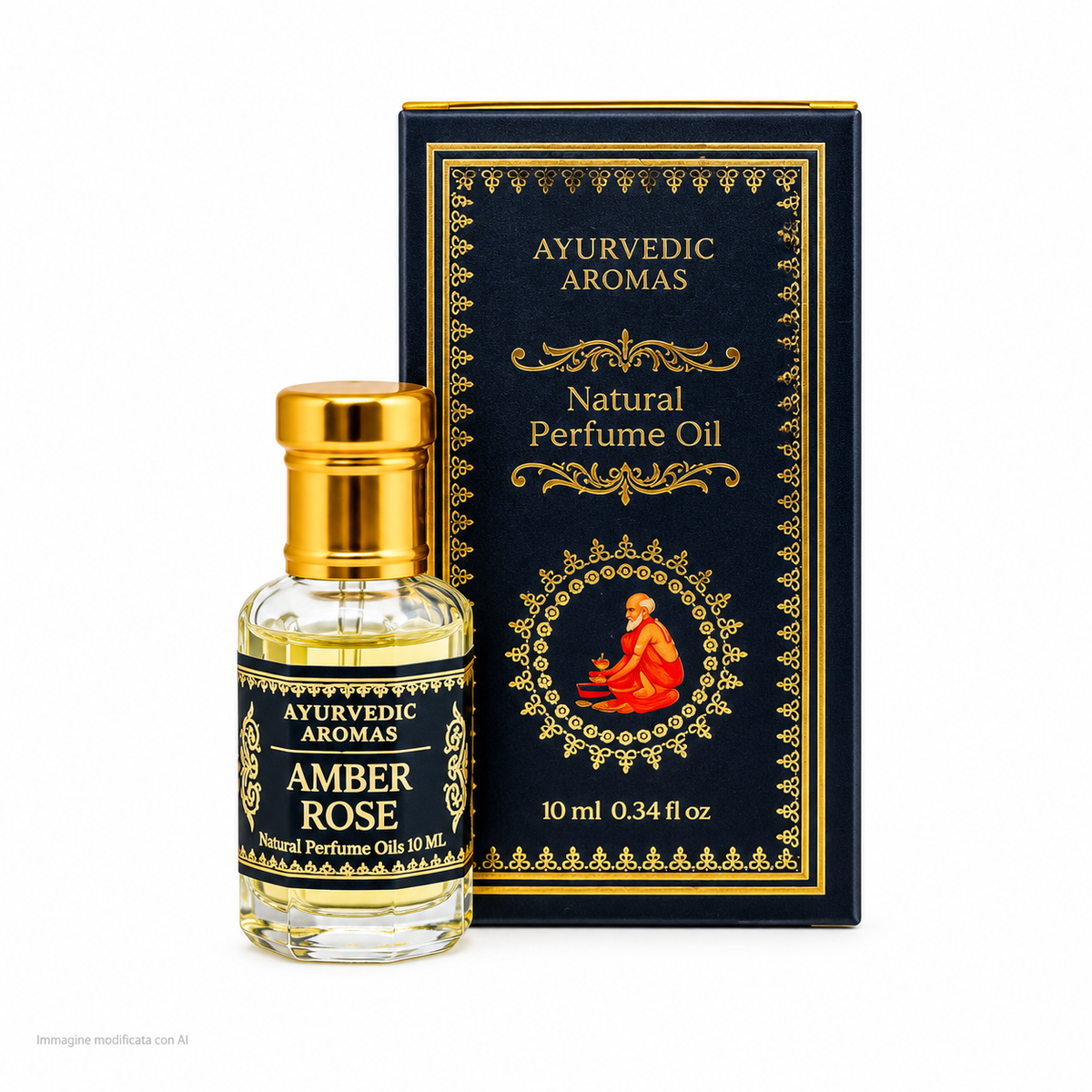Ambra e Rosa - Profumo Corpo Roll-On – Ayurvedic Aromas - 10ml