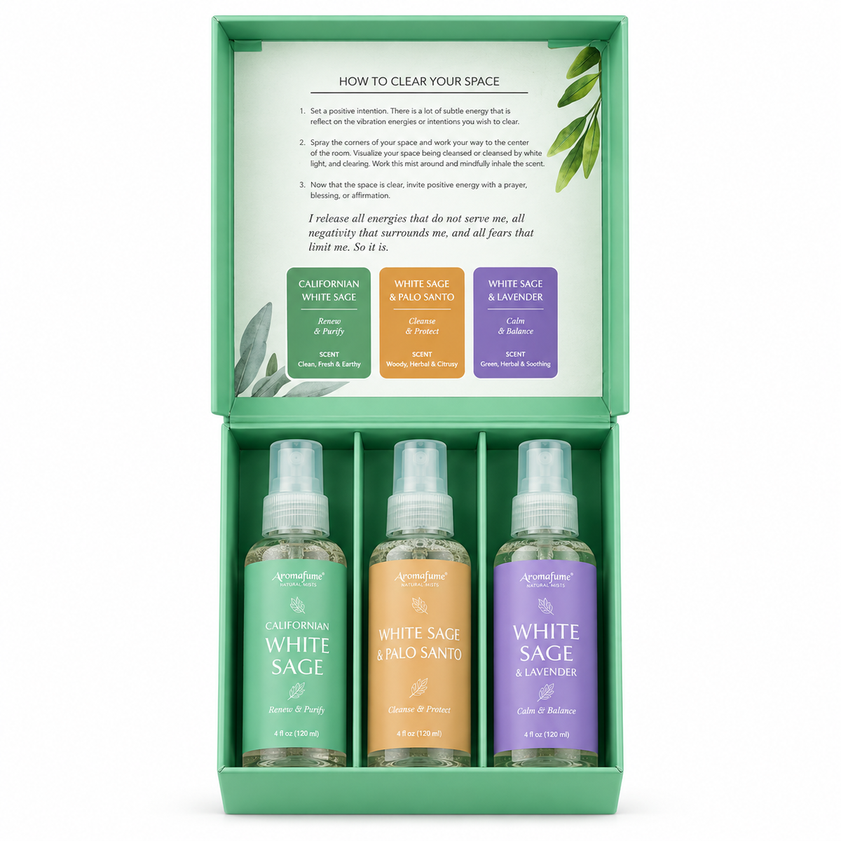 Mini Set Spray alla Salvia Bianca – Aromafume - 3 x 50 ml