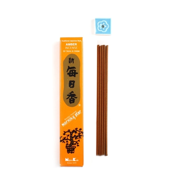 Ambra - 50 Bastoncini di Incenso Giapponese - Morning Star
