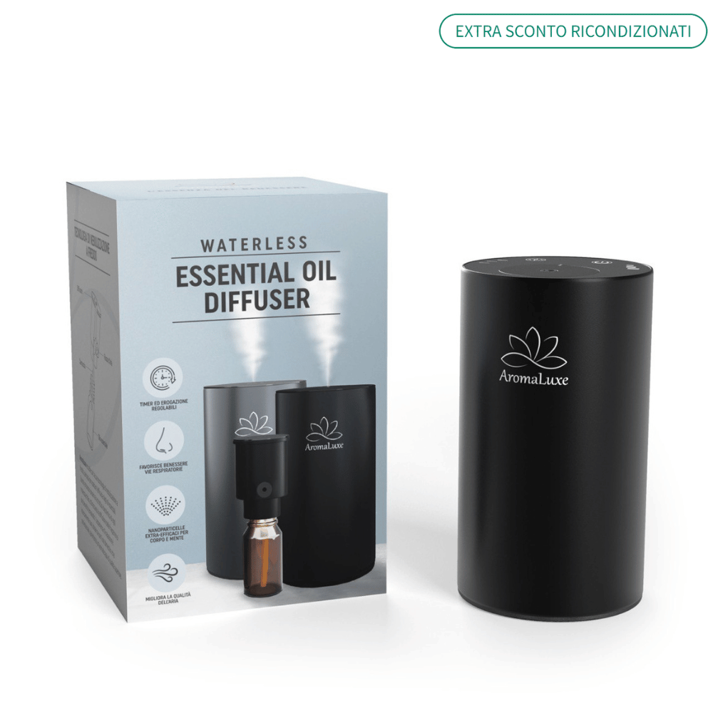 Diffusore di Oli Essenziali - Aromaluxe - Nero e Grigio - Ricondizionato