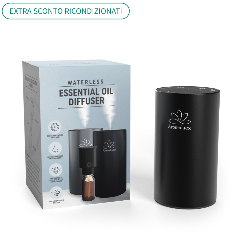 Diffusore di Oli Essenziali - Aromaluxe - Nero e Grigio - Ricondizionato