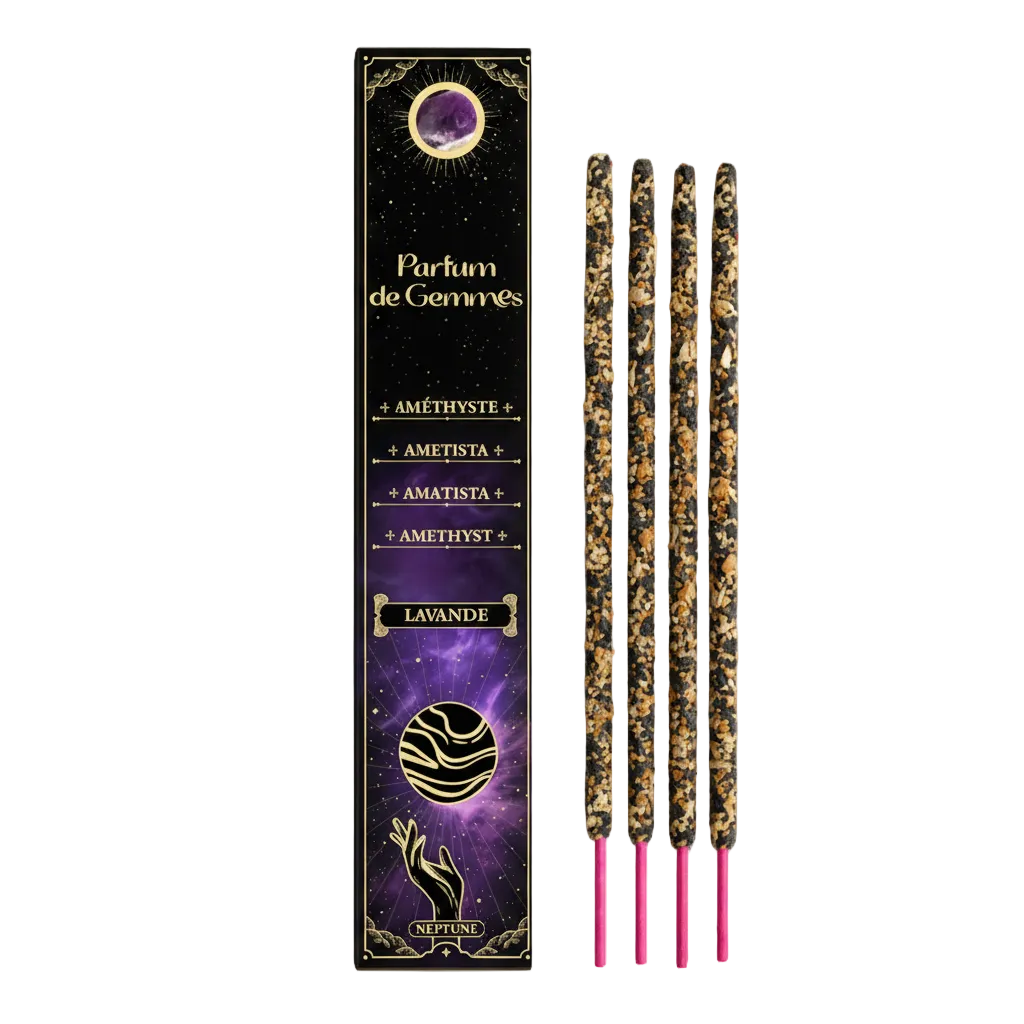 Lavanda - Bastoncini di incenso - Parfum de Gemmes - Ametista -20g