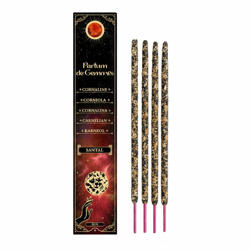 Legno di Sandalo - Bastoncini di incenso - Parfum de Gemmes - Corniola - 20g