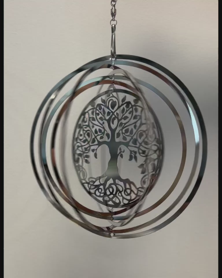 Girandola 3D in Acciaio – Albero della Vita - 10 cm