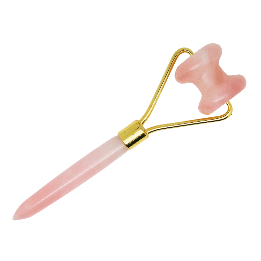 Rullo da massaggio in quarzo rosa
