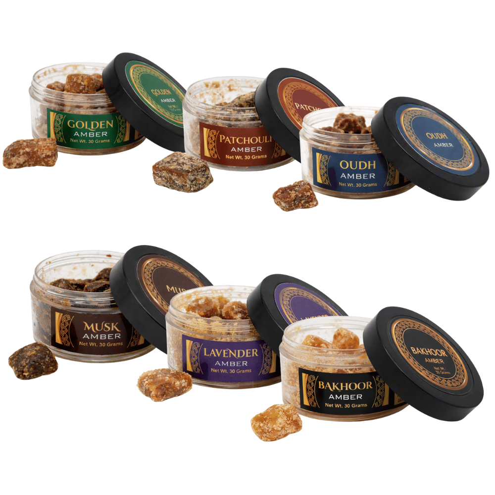 Bundle Profumi Solidi – Set 6 Fragranze a base di Ambra – 240g